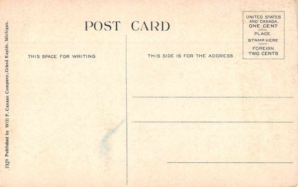 Baldwin Michigan Camping Scene Fishing Vintage Postcard J80237 - Image 2