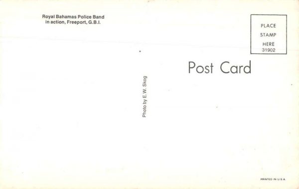 Freeport Bahamas Royal Bahamas Police Band Parade Vintage Postcard J80363 - Image 2