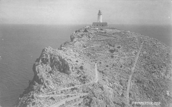 Pollensa Majorca Spain Formentor Lighthouse Real Photo Antique Postcard J80386