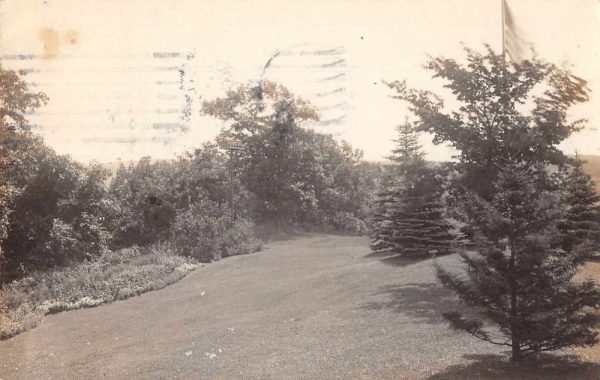 Lake Geneva Wisconsin Bird House Scenic View Real Photo Antique Postcard J80439