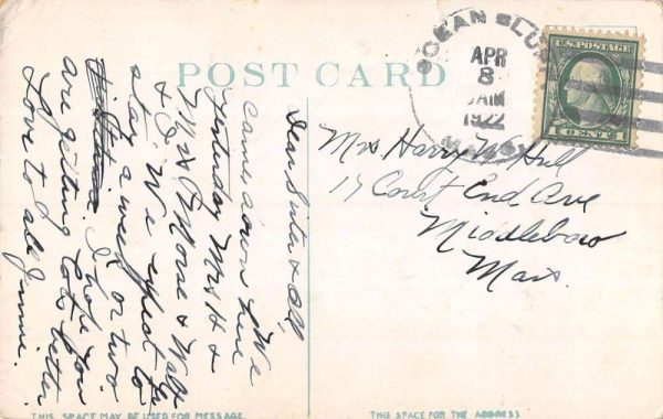 Marshfield Massachusetts Depot Square Street View Antique Postcard K105117 - Image 2