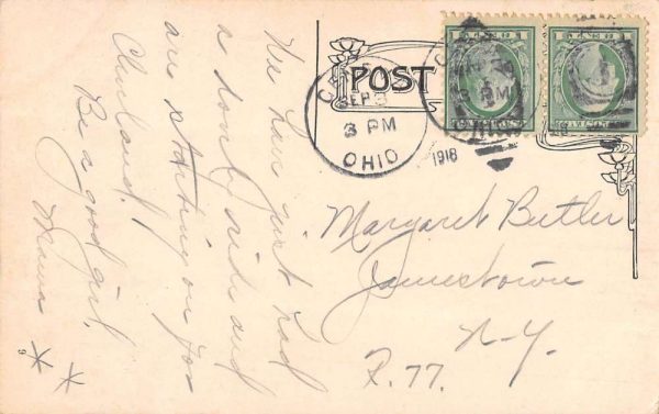 Geneva On The Lake Ohio Rose Cottage Street View Antique Postcard K105126 - Image 2