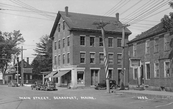 Searsport Maine Main Street Scene Real Photo Antique Postcard K105220
