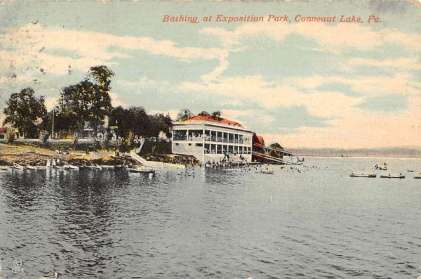 Conneaut Lake Pennsylvania Exposition Park Bathing Antique Postcard K105255