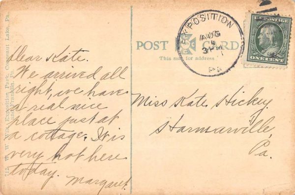 Conneaut Lake Pennsylvania Exposition Park Bathing Antique Postcard K105255 - Image 2
