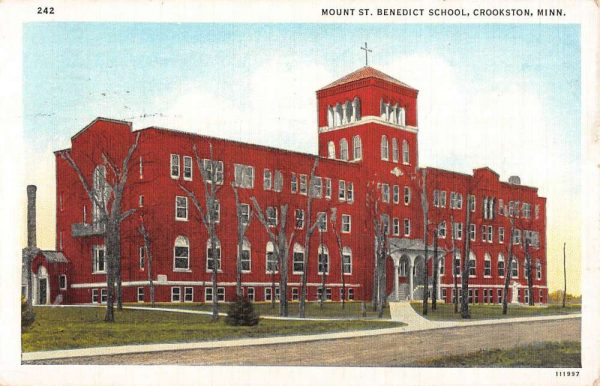 Crookston Minnesota Mount St Benedict School Antique Postcard K105288