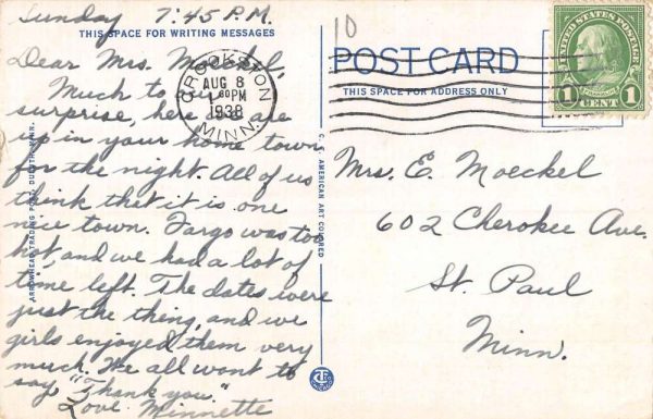 Crookston Minnesota Mount St Benedict School Antique Postcard K105288 - Image 2