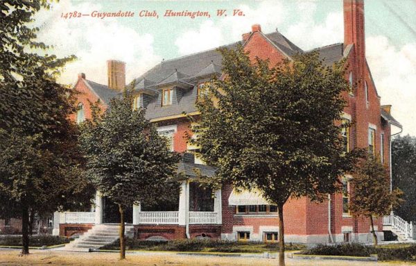 Huntington West Virginia Guyandotte Club Street View Antique Postcard K105315