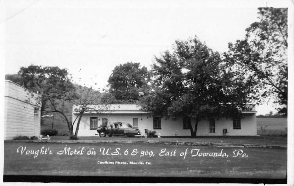 Towanda Pennsylvania Voughts Motel Real Photo Antique Postcard K105338