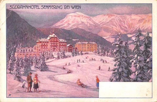 Semmering Bei Wien Austria Sudbahnhotel Scenic View Antique Postcard J80470