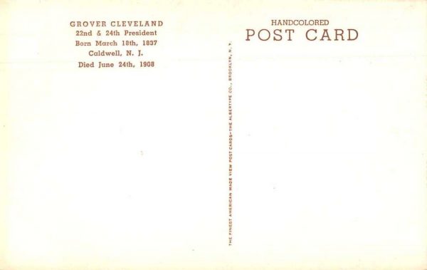 President Grover Cleveland Political Antique Postcard J80540 - Image 2