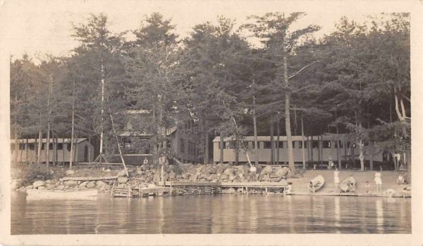Lake Winnipesaukee New Hampshire Camp Buena Vista Real Photo Postcard J80549