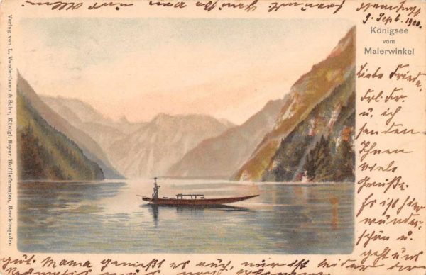 Konigsee Germany Malerwinkel Scenic View Antique Postcard J80680