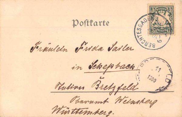 Konigsee Germany Malerwinkel Scenic View Antique Postcard J80680 - Image 2