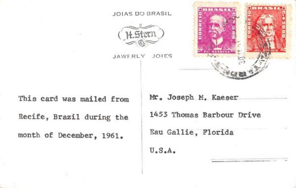 Recife Brazil Pernambuco Park Real Photo Antique Postcard J80765 - Image 2