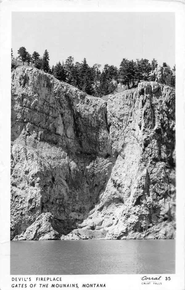 Montana Gates of the Mountains Devil's Fireplace Real Photo Postcard J80799