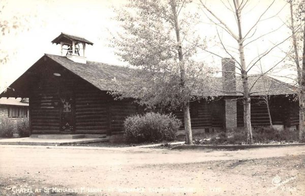 Indian Reservation Wyoming St Michaels Mission Real Photo Postcard K105566