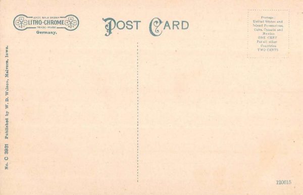 Malvern Iowa Christian Church Street View Antique Postcard K105568 - Image 2