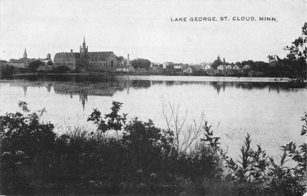 St Cloud Minnesota Lake George Waterfront Antique Postcard K105574