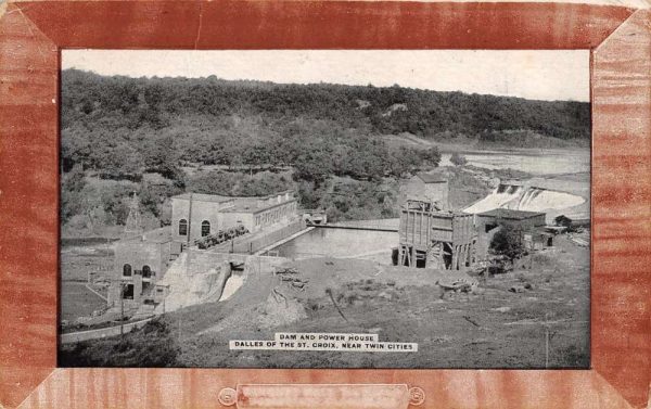 St Croix Minnesota Dam And Power House Scenic View Antique Postcard K105583