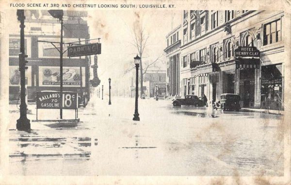 Louisville Kentucky 3rd Street Flood Scene Antique Postcard K105611
