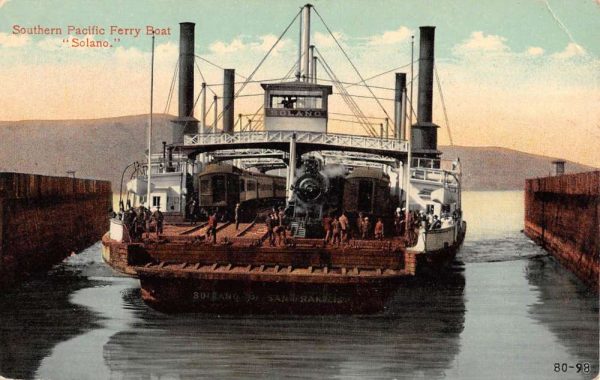 Southern Pacific Ferry Boat Solano Waterfront Antique Postcard K105618
