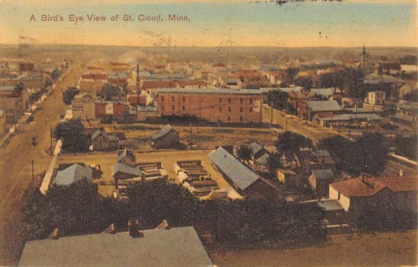 St Cloud Minnesota Birdseye View Of City Antique Postcard K105663