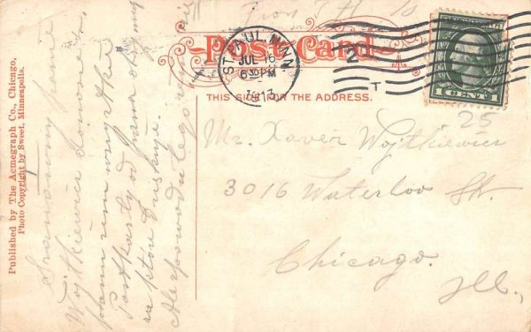 St Paul Minnesota White Bear Lake Yacht Club Antique Postcard K105735 - Image 2