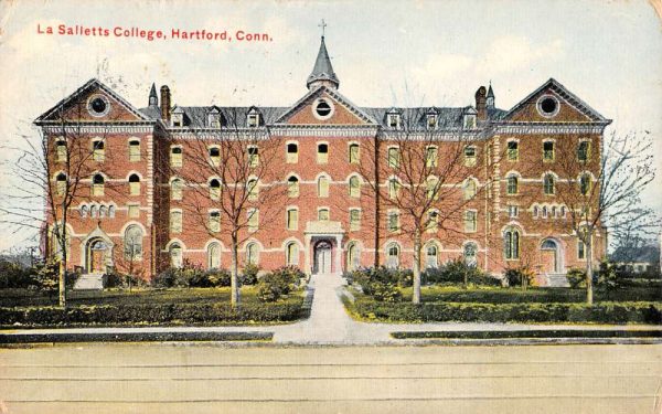 Hartford Connecticut La Salletts College Street View Antique Postcard K105936