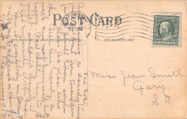 Crawfordsville Indiana Tuttle School Street View Antique Postcard K106009 - Image 2