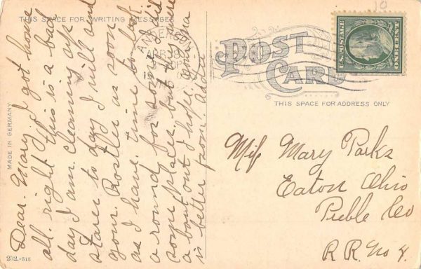 Anderson Indiana Central Christian Church Street View Antique Postcard K106053 - Image 2
