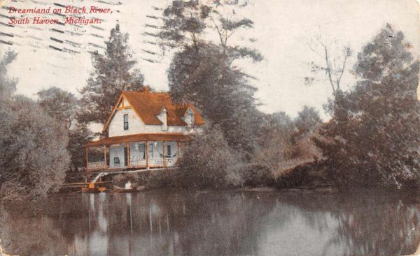 South Haven Michigan Black River Dreamland Antique Postcard K106266