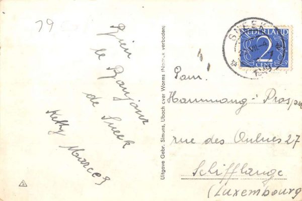 Sneek Netherlands Stationsburg Waterfront Real Photo Antique Postcard K106279 - Image 2