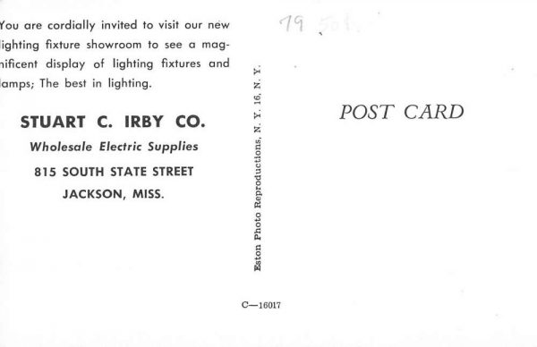 Jackson Mississippi Electric Supply Wholesale Interior Vintage Postcard K106283 - Image 2