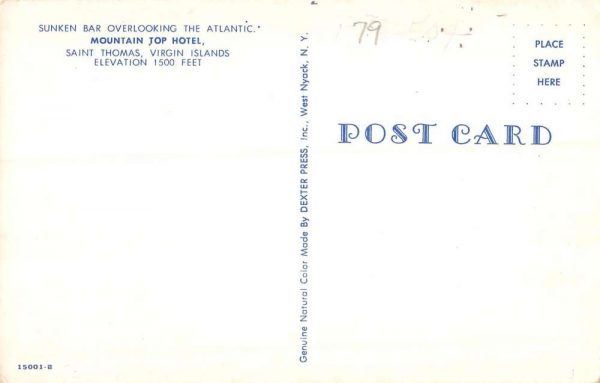 Saint Thomas Virgin Islands Mountain Top Hotel Vintage Postcard K106306 - Image 2