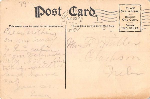 Nebraska City Nebraska State Blind Institute Antique Postcard K106308 - Image 2