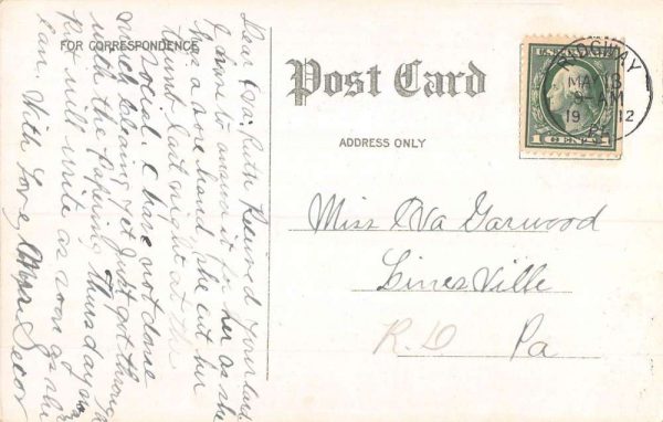 Ridgway Pennsylvania Hyde House Street View Antique Postcard K106375 - Image 2