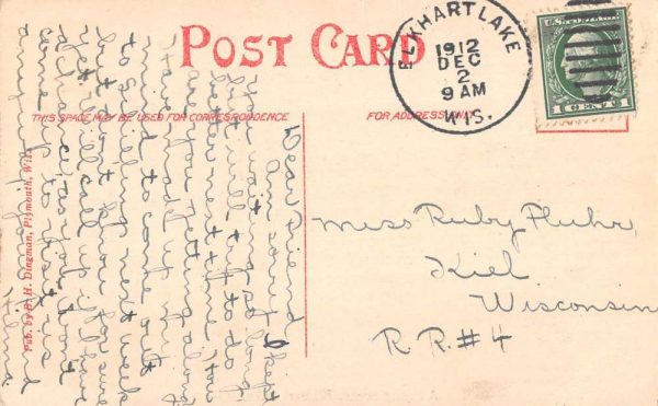 Elkhart Lake Wisconsin Scenic Waterfront Greeting Antique Postcard K106464 - Image 2