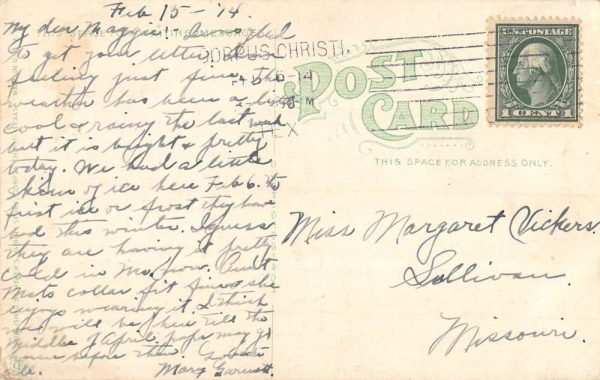 Corpus Christi Texas Bay Moonlight Scene Antique Postcard K106476 - Image 2