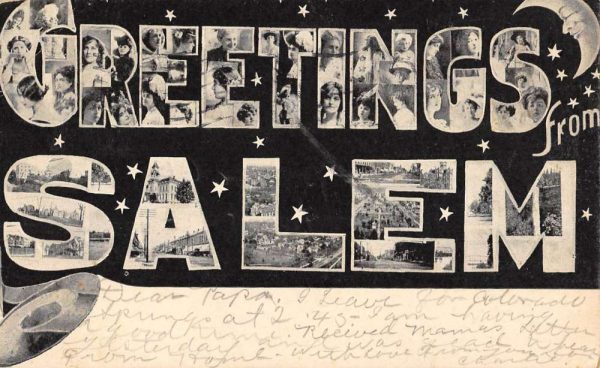 Salem Oregon Large Letter Greeting Antique Postcard K106520