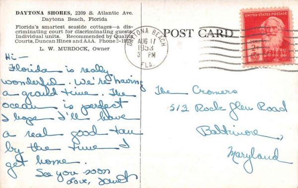 Daytona Beach Florida Shores Multiview Antique Postcard K106600 - Image 2
