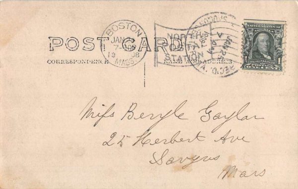 Saugus River Massachusetts Scenic Waterfront Real Photo Antique Postcard K106689 - Image 2