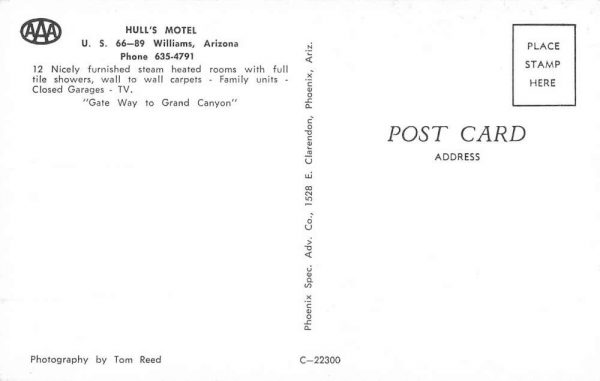 Williams Arizona Hulls Motel Multiview Vintage Postcard K106713 - Image 2