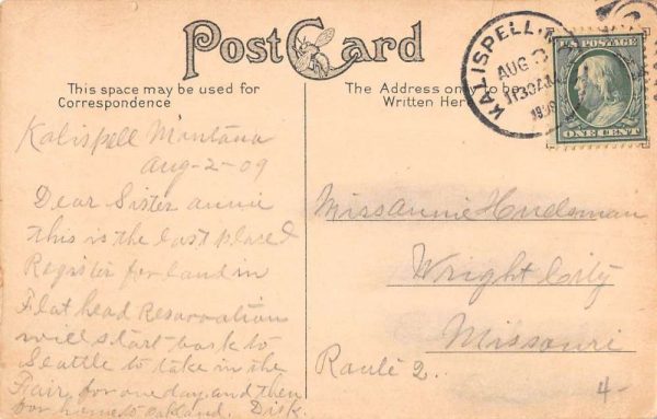 Kalispell Montana Ford Block Street View Antique Postcard K106761 - Image 2