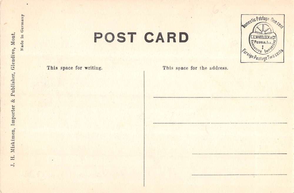 Glendive Montana Hotel Jordan Business Street Antique Postcard K106766 - Image 2