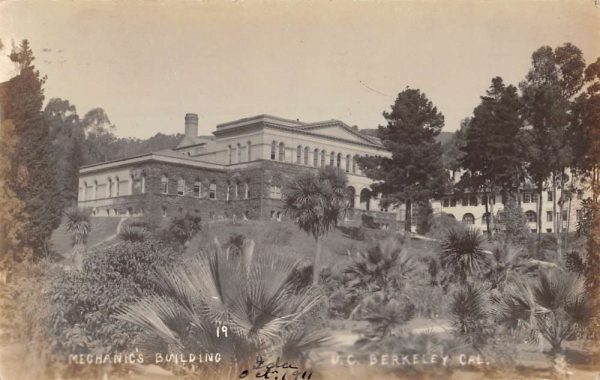 Berkeley California Mechanics Bldg Real Photo Antique Postcard K106782