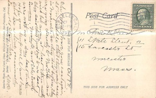 Berkeley California Mechanics Bldg Real Photo Antique Postcard K106782 - Image 2