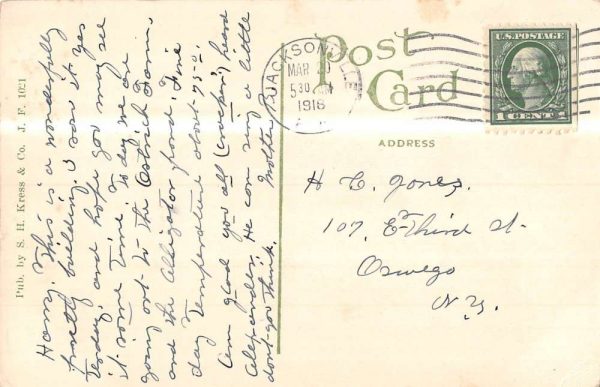 Jacksonville Florida Morocco Temple Street View Antique Postcard K106805 - Image 2