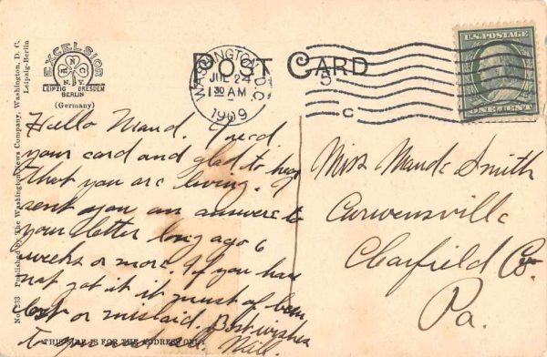 Washington DC Jackson Statue Monument Antique Postcard J80862 - Image 2