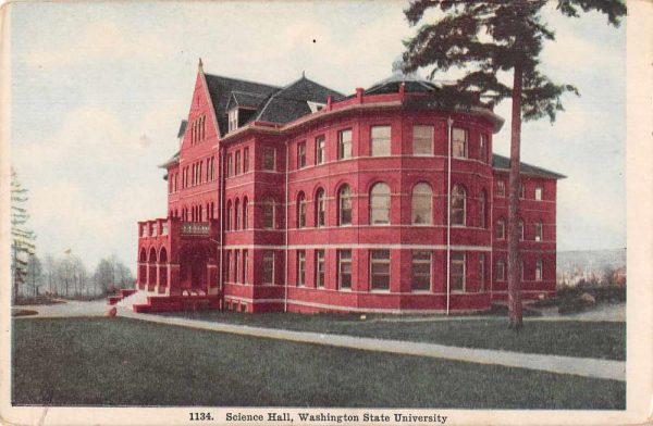 Pullman Washington State University Science Hall Antique Postcard J80877